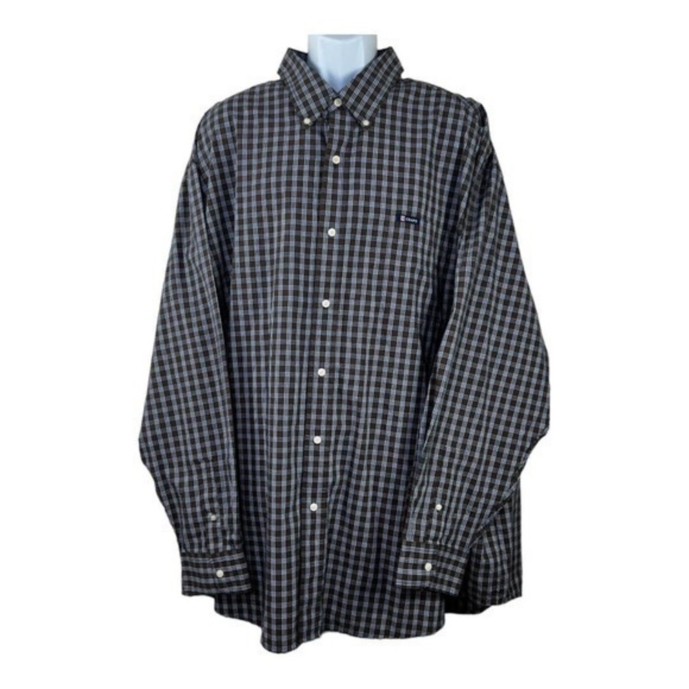 Chaps Men Casual Shirt Style Plaid Buttons Front Size 4XB